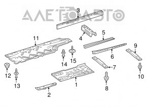 Protecție de fund frontal stânga Mercedes GLA 14-20 nou OEM original