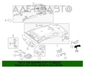 Maner plafon spate stânga Mercedes GLA 15-20 gri.