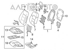 Водительское сидение Mercedes GLA 14-20 с airbag, электро, кожа беж