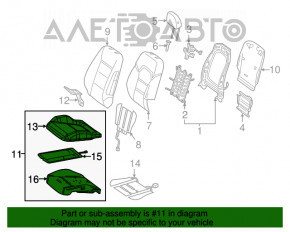 Scaun de pasager Mercedes GLA 14-20 piele neagră