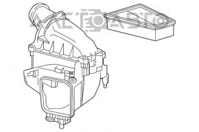 Corpul filtrului de aer Mercedes GLA 14-20