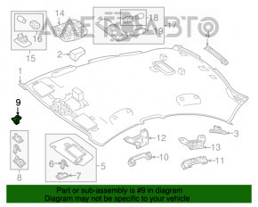 Clema de prindere a parasolarului șoferului pentru Mercedes GLA 14-20, bej.