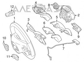 Butonul de control de pe volanul drept al Mercedes GLA 14-20.