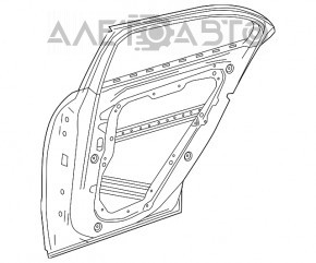 Дверь в сборе задняя правая Mercedes GLA 15-20