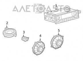 Динамик торпедный Mercedes GLA 14-20 Harman Kardon