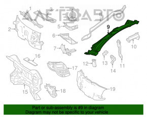 Grila stergatoarelor din plastic pentru Mercedes GLA 14-20