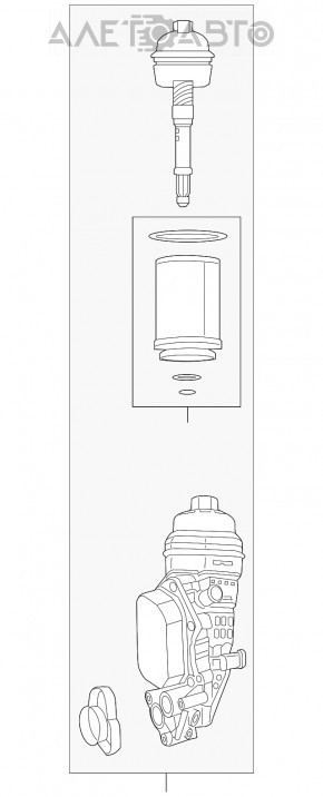 Корпус масляного фильтра ДВС с охладителем Mercedes GLA 14-20 2.0
