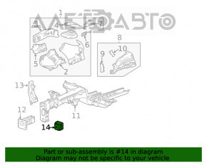 Bara de protecție a longeronului stâng Buick Encore 13-19