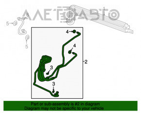 Racordul de racire scurt pentru cutia de viteze automata Buick Encore 13-19