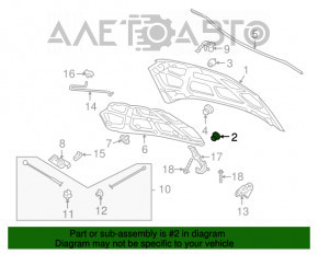 Bara de capota exterioara stanga pentru Chevrolet Trax 15-22