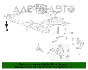 Șuruburile de fixare a suportului de subramă frontală 4 bucăți Buick Encore 17-19 90mm