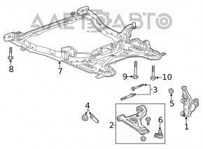 Șuruburile de fixare a suportului de subramă frontală 4 bucăți Buick Encore 17-19 90mm