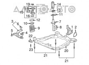 Șuruburile de fixare a suportului de subramă frontală 2 bucăți Buick Encore 17-19 127mm