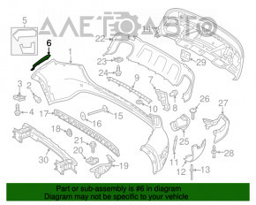 Suportul pentru bara spate dreapta sus Mercedes GLA 15-20