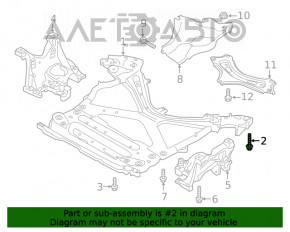 Șuruburile de fixare a suportului de suspensie frontală 8 bucăți Audi Q5 80A 18- 80mm