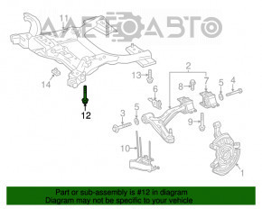 Болт крепления переднего подрамника 2шт Mercedes CLA 14-19 90мм