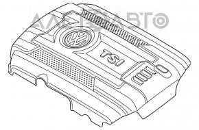 Накладка двигателя VW Passat b8 16-19 USA 2.0T TSI OEM