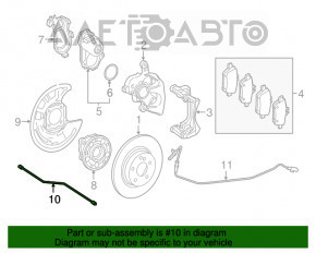 Furtun de frână spate dreapta Mercedes GLA 14-20