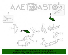 Deflectorul de aer al conductei central stânga pentru Buick Encore 17-19