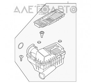 Корпус воздушного фильтра VW Passat b8 16-19 USA 2.0T новый OEM оригинал