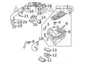 Корпус воздушного фильтра VW Passat b8 16-19 USA 2.0T новый OEM оригинал