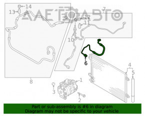 Bobina de aer condiționat condensator-compresor VW Passat b8 16-19 SUA 2.0T