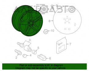 Roată de 18 inch pentru Audi Q5 80A 18- cu jantă ușoară