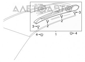 Bara de acoperiș dreapta longitudinală Buick Encore 15-19