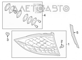 Capacul farului exterior stânga Porsche Cayenne 958 11-14