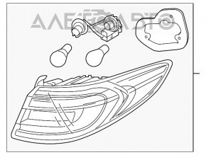 Lampa exterioară aripă dreapta Hyundai Sonata 15-17 nouă TYC Taiwan