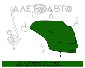 Lampa exterioară aripă dreapta Toyota Rav4 16- BULB nou TYC Taiwan