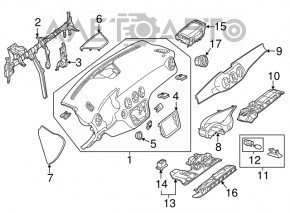 Deflectorul de ventilație frontal dreapta Mercedes CLA 14-19