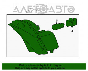 Поворотник левая Toyota Camry 15-17 LED TYC