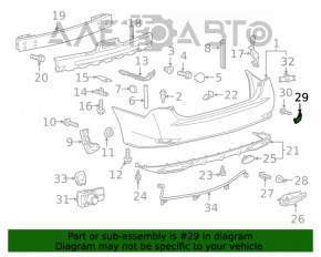 Отражатель заднего бампера правый Lexus ES350 13- TYC