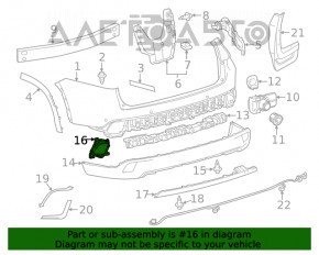 Reflectorul din bara spate stânga pentru Toyota Highlander 14-19, nou, TYC Taiwan