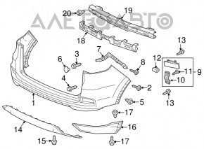 Reflectorul din bara spate dreapta pentru Honda CRV 15-16, nou, original OEM.