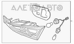 Lampa interioară pentru capacul portbagajului dreapta Hyundai Elantra 17-18 nou TYC Taiwan