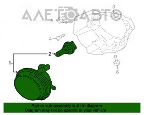 Противотуманная фара птф левая Mazda CX-5 13-16 новый TYC Тайвань