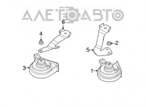 Кронштейн сигнала high VW Passat b8 16-19 USA OEM