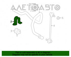 Suportul de fixare a stabilizatorului frontal dreapta pentru Toyota Sienna 11-20 FWD