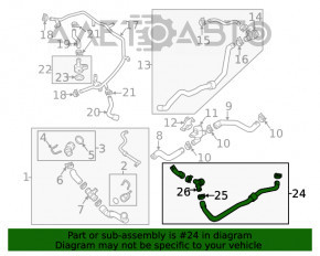 Racordul de răcire a pompei de răcire a cutiei de viteze VW Passat b8 16-19 SUA 2.0T, format din 2 piese cu sistem de detasare rapida.