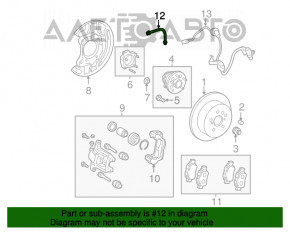 Furtun de frână spate dreapta Toyota Sienna 11-16