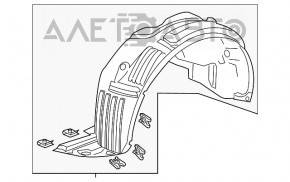 Bara de protecție față dreapta Acura MDX 14-16, pachet avansat, nou TYC Taiwan