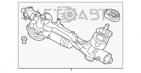 Рейка рулевая VW Golf 15-