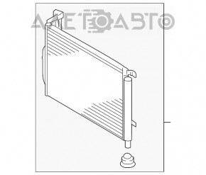 Radiatorul condensatorului de aer condiționat Kia Optima 16- nou TYC Taiwan