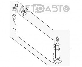 Radiatorul condensatorului de aer condiționat Nissan Leaf 18-S nou TYC Taiwan