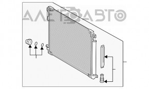 Радиатор кондиционера конденсер Toyota Camry v70 18-24 2.5, 3.5 TYC