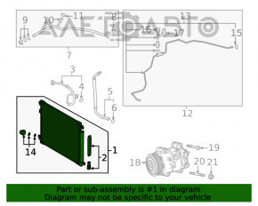 Радиатор кондиционера конденсер Toyota Camry v70 18-24 2.5, 3.5 TYC