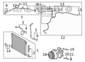 Радиатор кондиционера конденсер Toyota Camry v70 18-24 2.5, 3.5 TYC