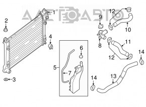 Radiator de răcire apă Nissan Sentra 13-19 1.8 automat nou TYC Taiwan